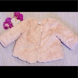 Baby faux fur coat light pink